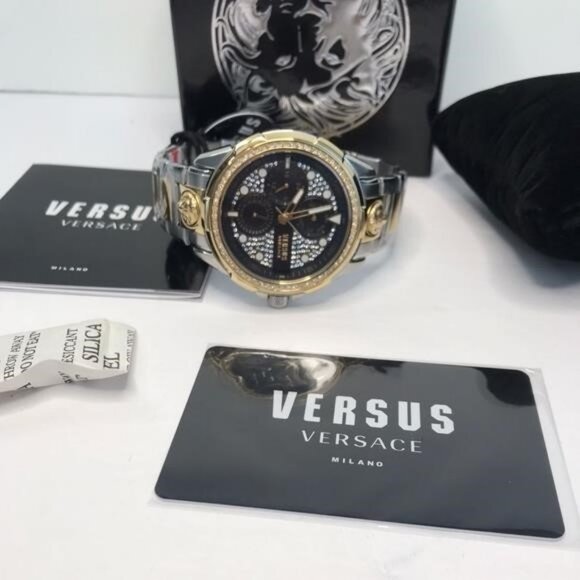 New - 💯 Original Versus VERSACE6e Arrondissement Crystal Men's WatchVSP1M1421 - Picture 4 of 13